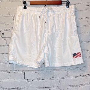 Exist Swim White American Flag Swim Trunks Size X-Large Excellent Condition